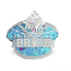 Festival Burning Man Theme Hat Bride Sequin Bright Blue Festival Burning Man Theme Hat Bride Sequin Bright Blue